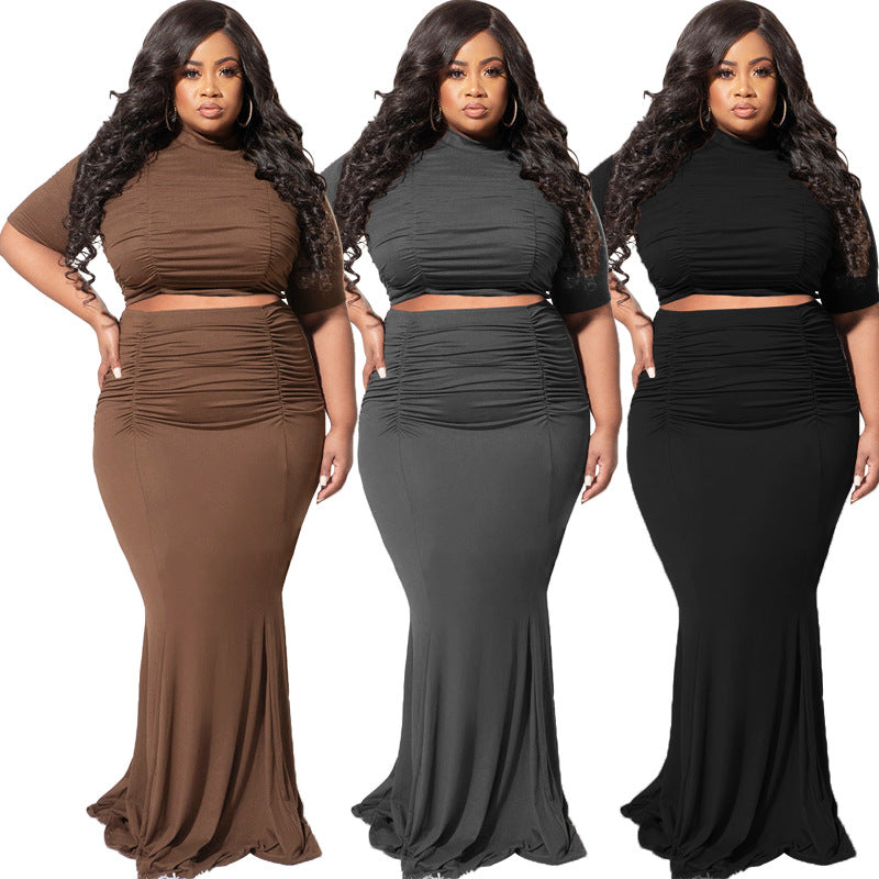 Short Sleeve Casual Two-Piece Suit